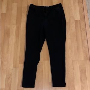 High rise black skinny jeans